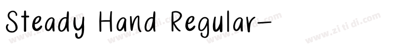 Steady Hand Regular字体转换